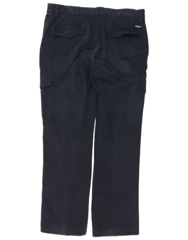 Pantaloni cargo dritti da uomo Carrera W36 L30 cotone blu navy