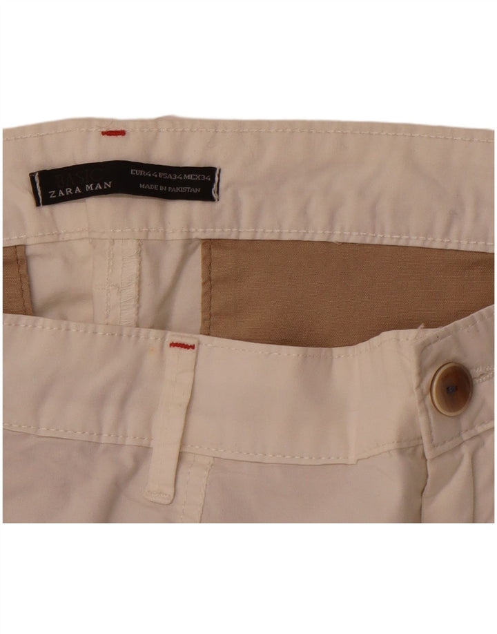 Pantaloncini chino da uomo ZARA EU 44 Large W34 bianchi