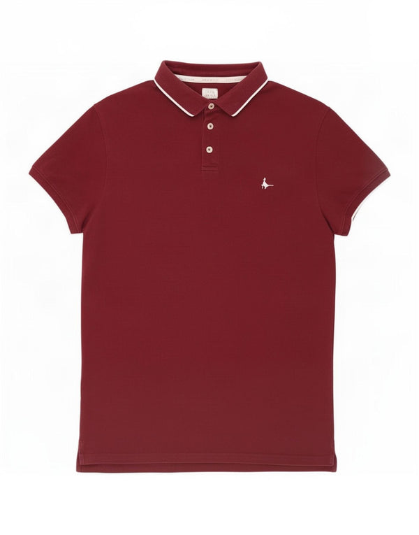 Polo da uomo Jack Wills in cotone bordeaux medio