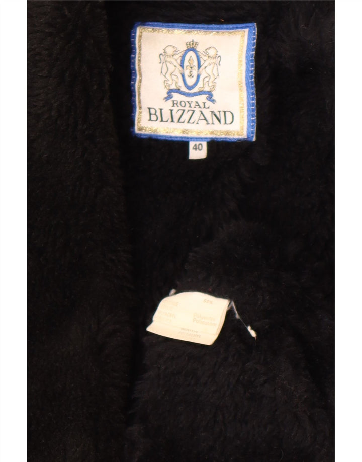 Soprabito sherpa vintage da donna EU 40 acrilico nero medio