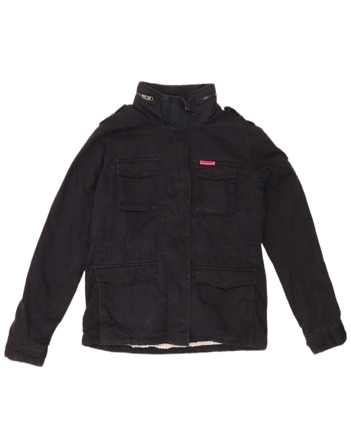 Giacca militare Sherpa da donna Superdry UK 10 Small Blu Navy
