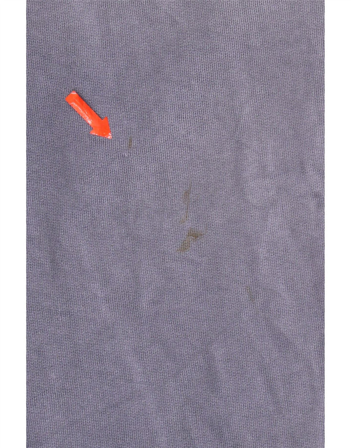 Felpa da uomo con collo con zip Weird Fish, cotone blu medio