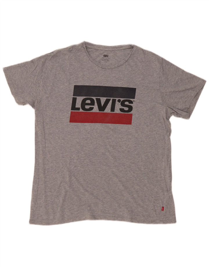 T-shirt grafica da uomo Levi's Top grande grigio screziato