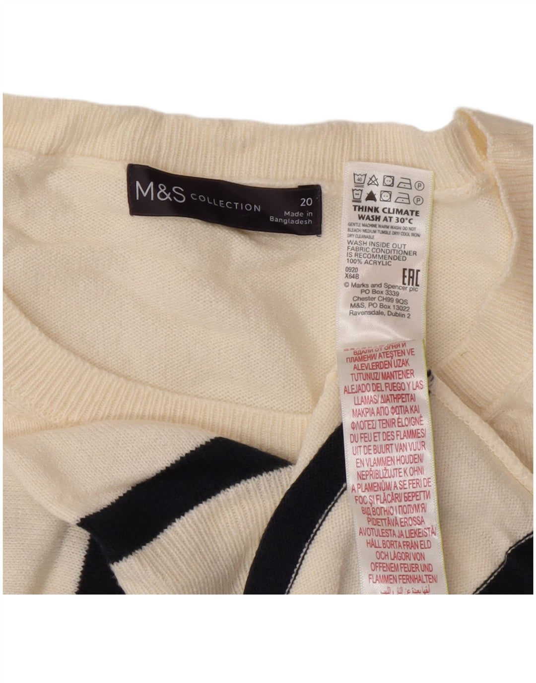 Maglione maglione girocollo da donna Marks & Spencer UK 20 2XL multicolore