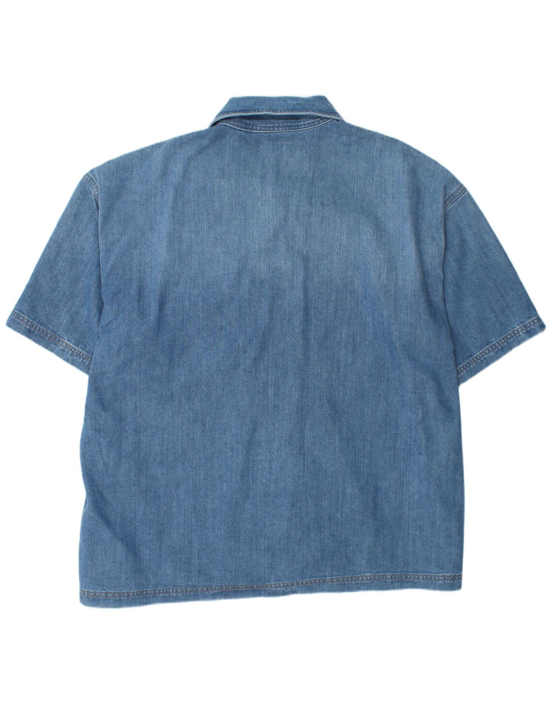 Camicia di jeans a maniche corte da uomo Wrangler 2XL cotone blu