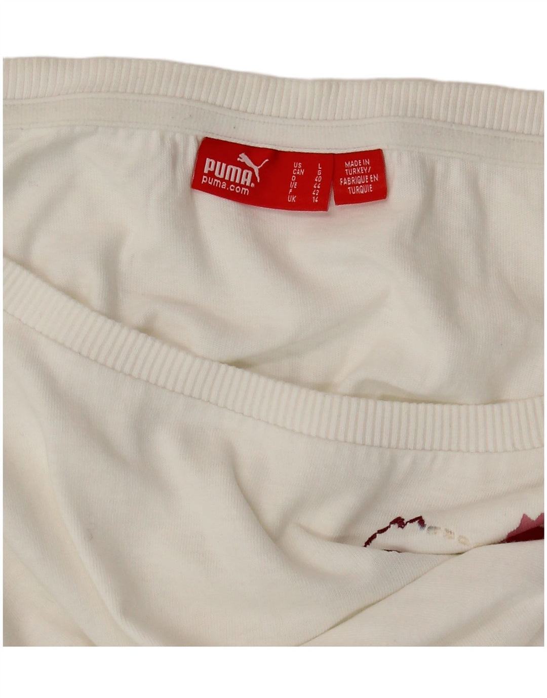 T-shirt grafica da donna PUMA Top UK 14 Medium White