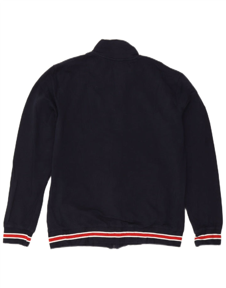 Giacca da ginnastica da uomo Fila in cotone color block medio blu navy