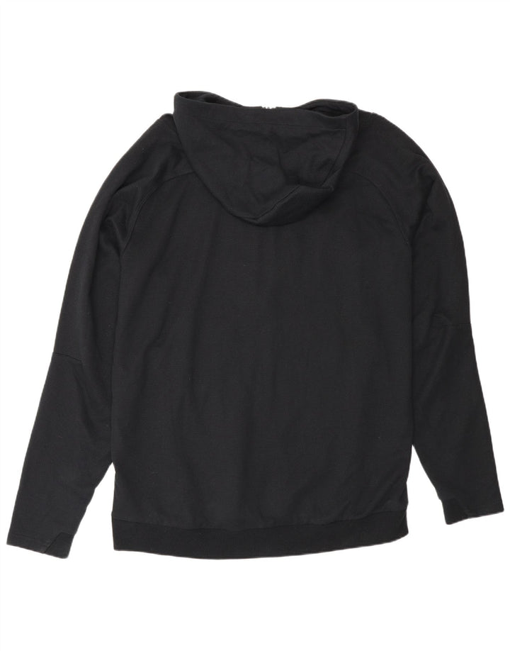 Felpa con cappuccio e zip da uomo Puma grande in cotone nero