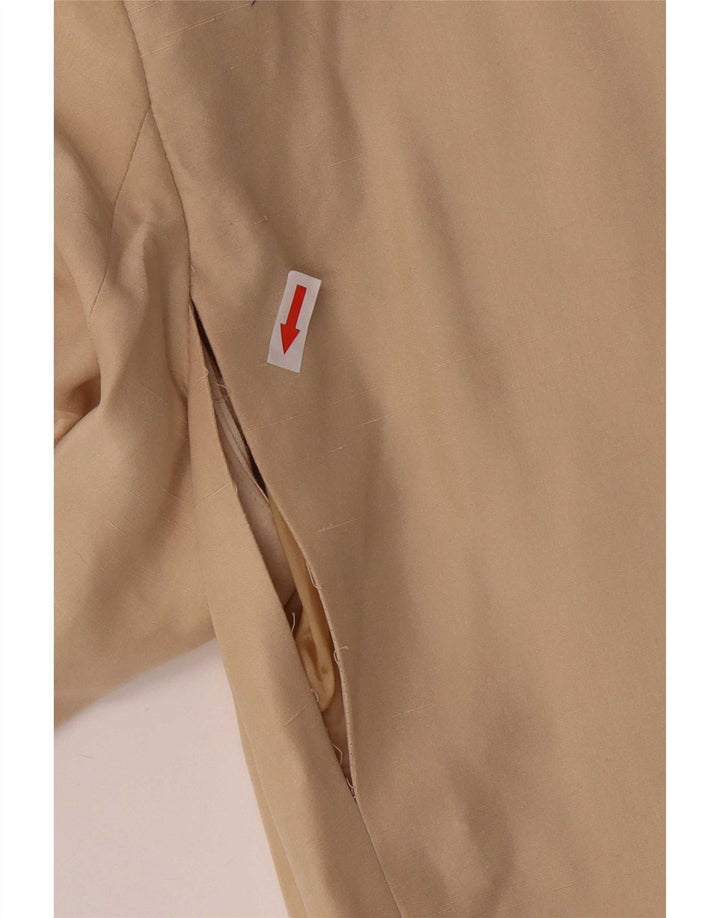 Giacca blazer a 2 bottoni da donna Max Mara UK 12 Seta beige medio