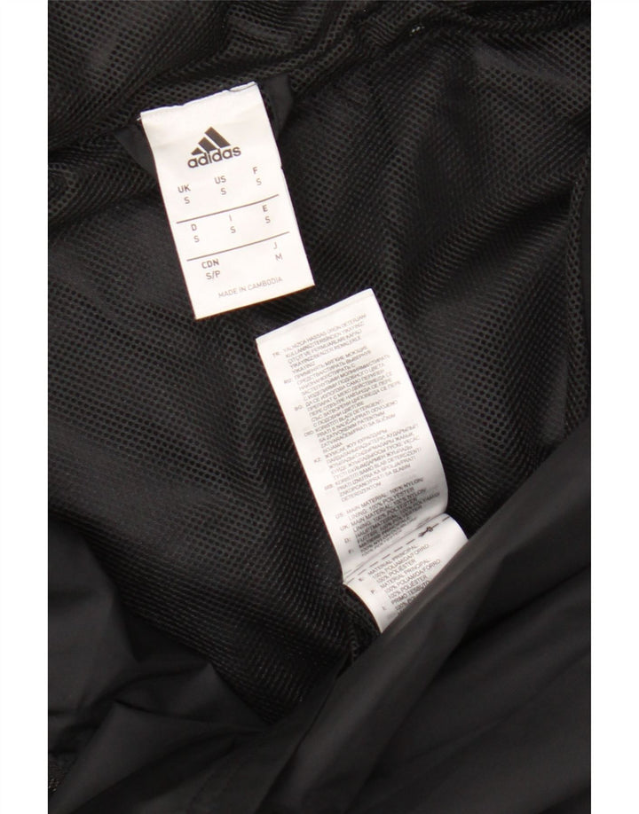 Giacca antipioggia con cappuccio da uomo Adidas UK 36 piccola in nylon nero