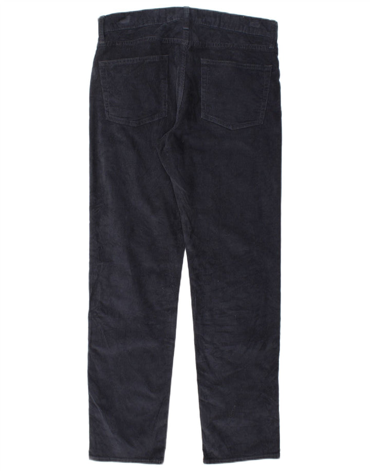 J. CREW Pantaloni dritti da uomo in velluto a coste 770 W30 L30 cotone blu navy