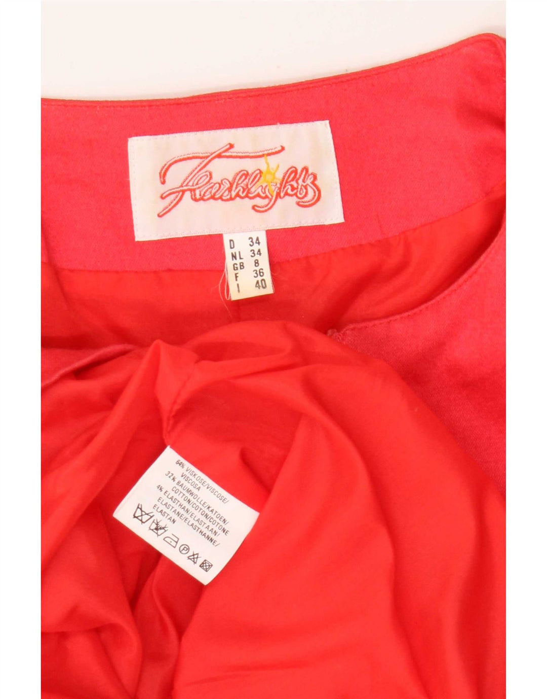 Giacca blazer vintage da donna con zip intera UK 8 piccola viscosa rossa