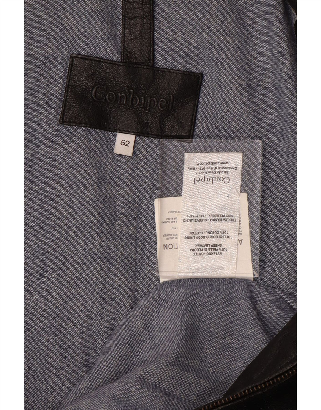 Giacca in Pelle Uomo CONBIPEL IT 52 Large Pelle Nera