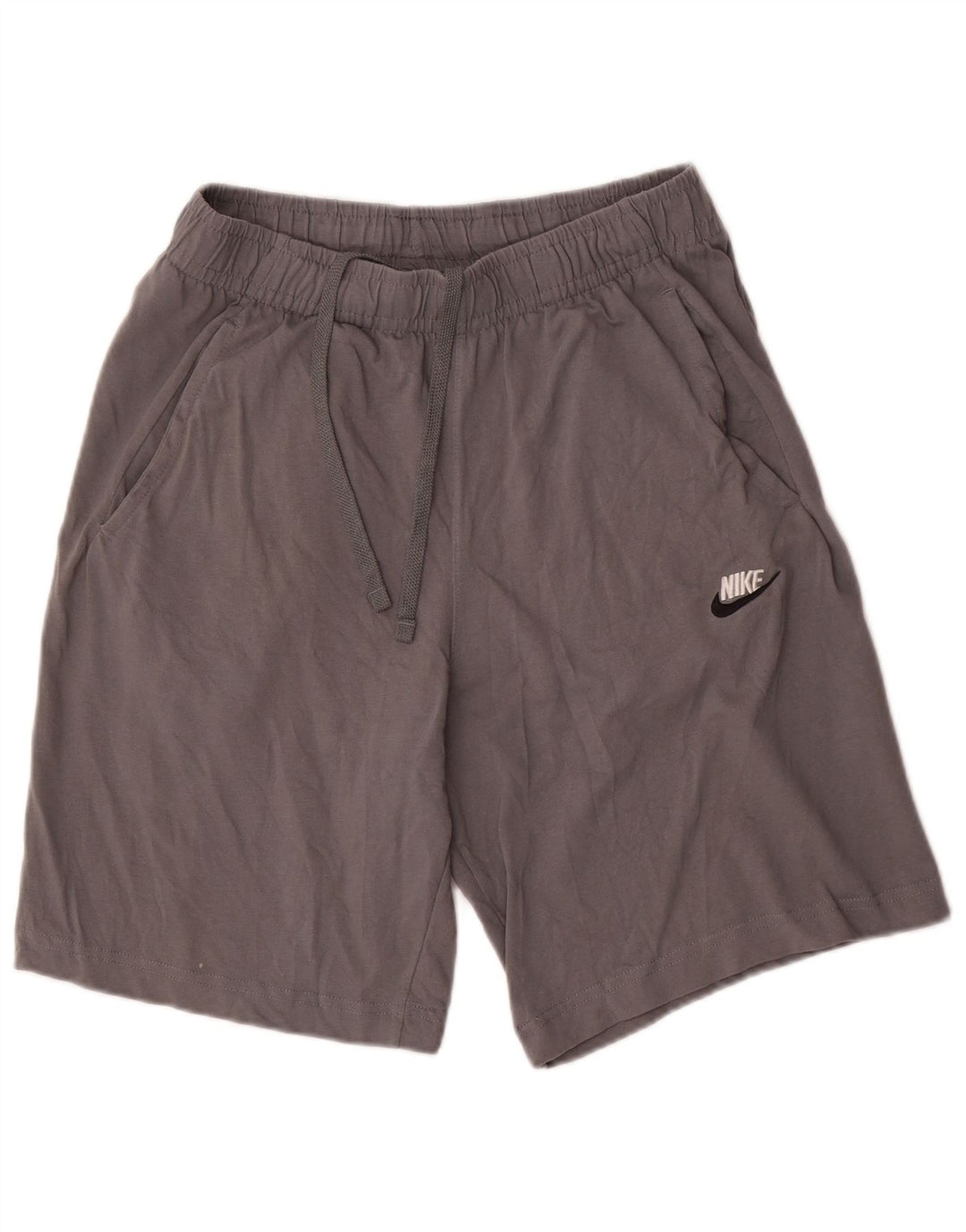 Pantaloncini sportivi Nike da uomo in cotone grigio medio