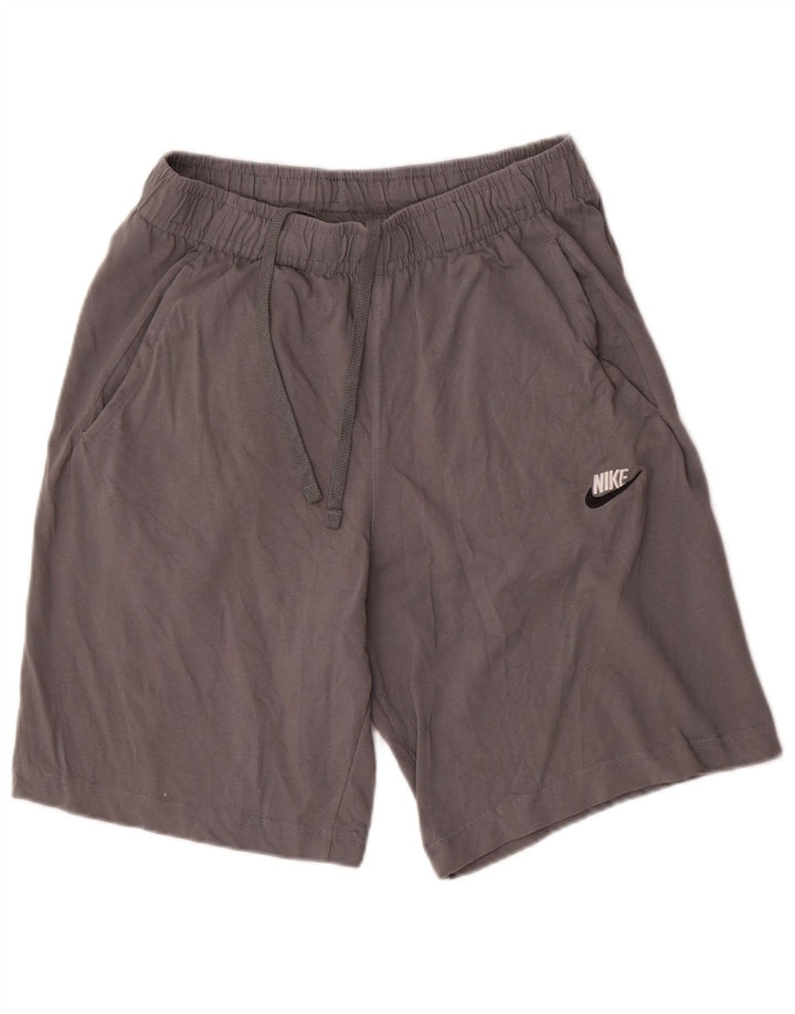 Pantaloncini sportivi Nike da uomo in cotone grigio medio
