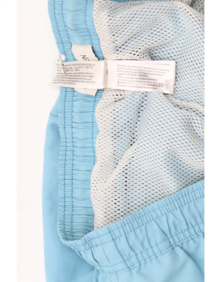 Pantaloncini da bagno grafici da uomo Calvin Klein piccoli in poliestere color block blu