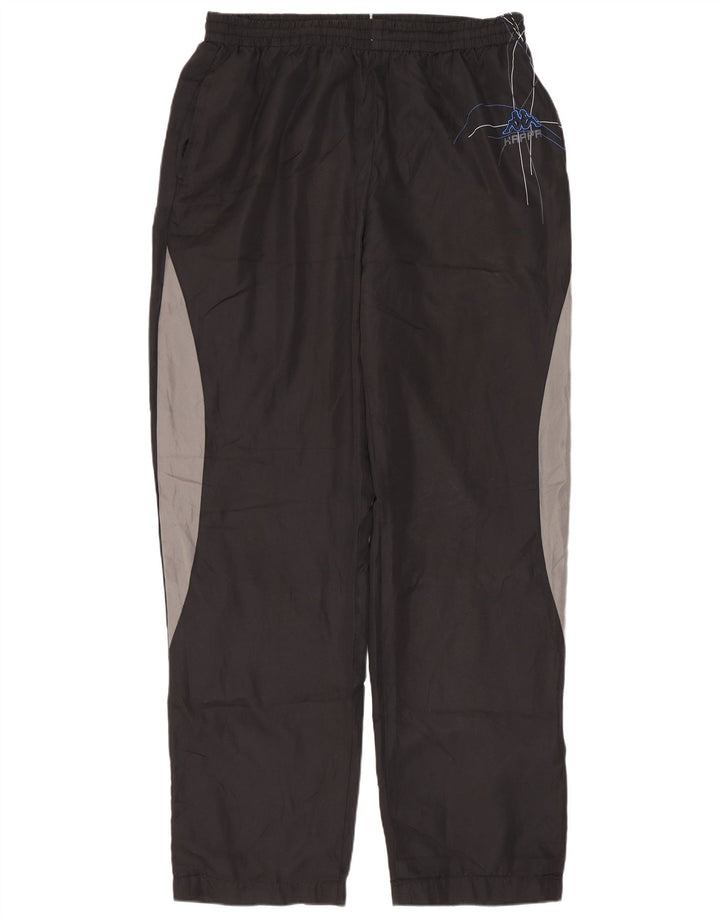 Pantaloni da tuta da uomo Kappa Large in poliestere color block nero