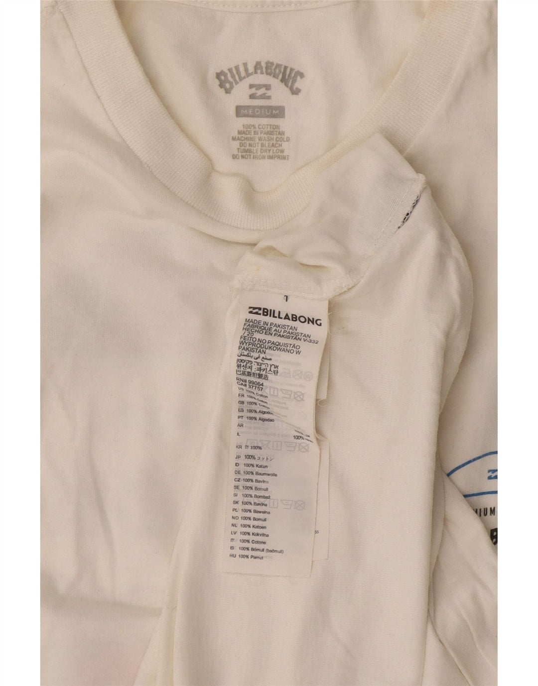 Maglietta grafica da uomo Billabong Top in cotone bianco medio