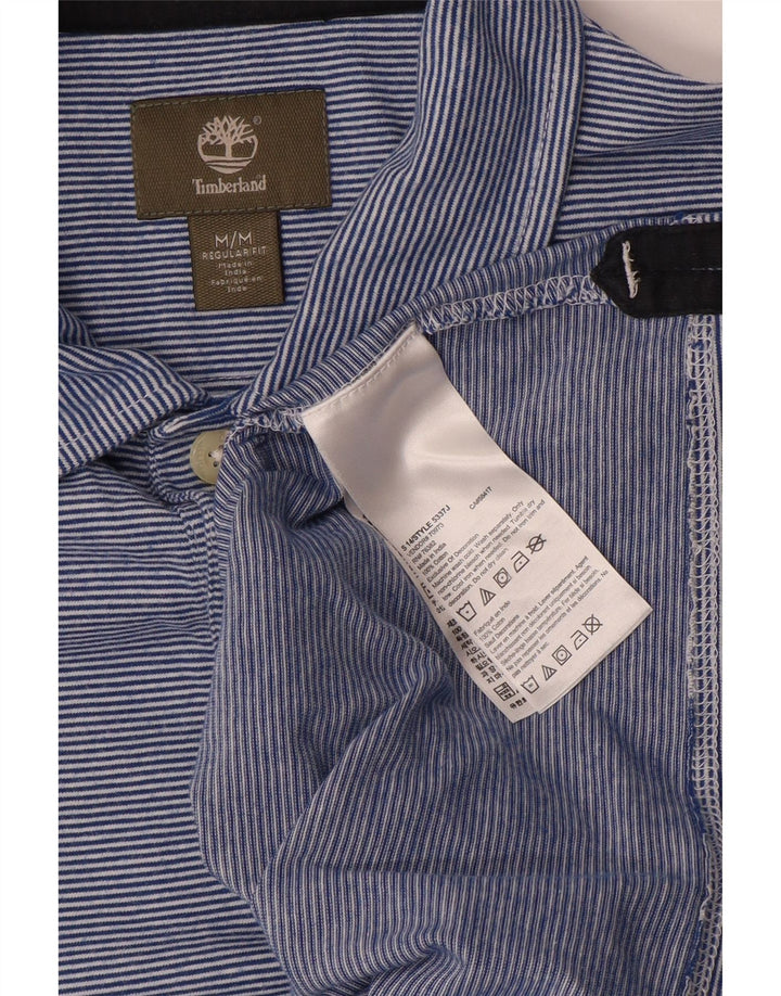 Polo da uomo Regular Fit TIMBERLAND in cotone a righe blu medio