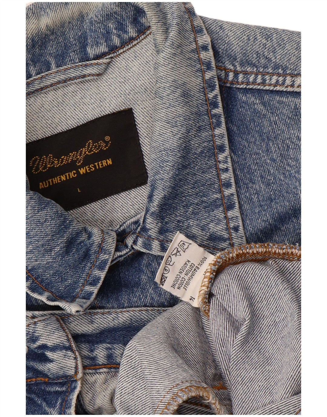 Giacca di jeans da uomo WRANGLER UK 40 grande cotone blu