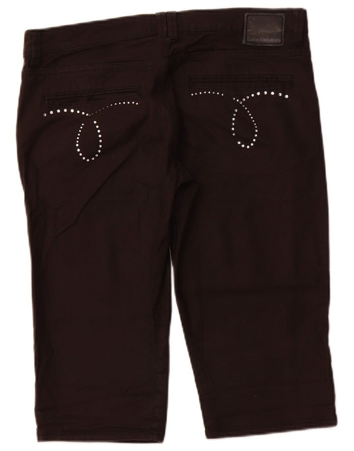 Bermuda da donna Calvin Klein W31 in cotone marrone medio