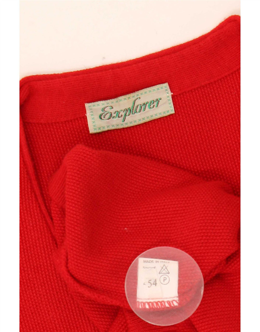 Maglione cardigan da uomo Explorer IT 54 XL rosso acrilico