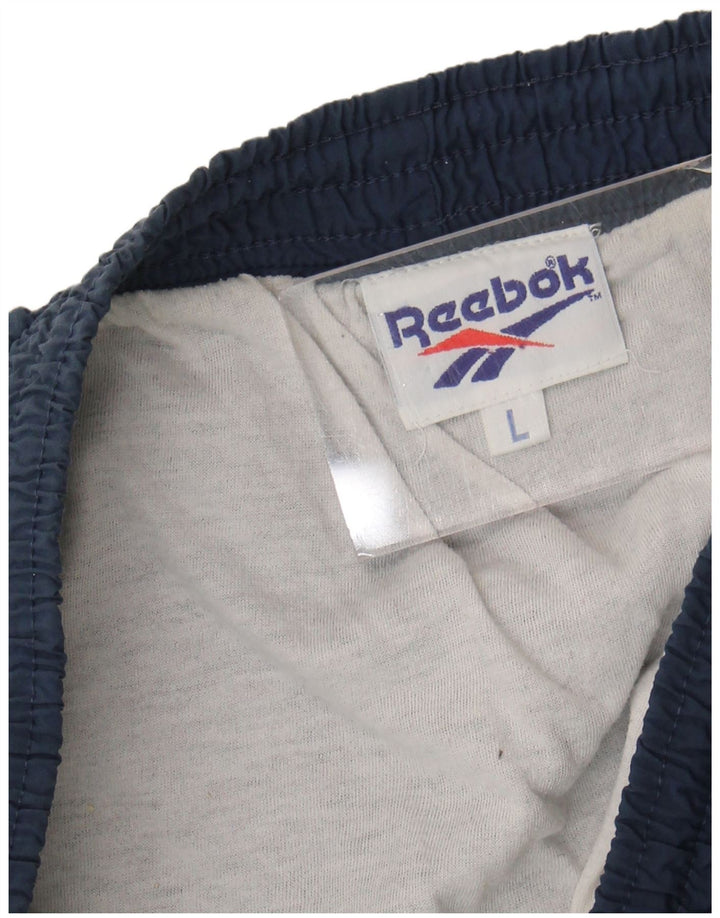 Pantaloncini sportivi Reebok da uomo di grandi dimensioni in nylon blu navy