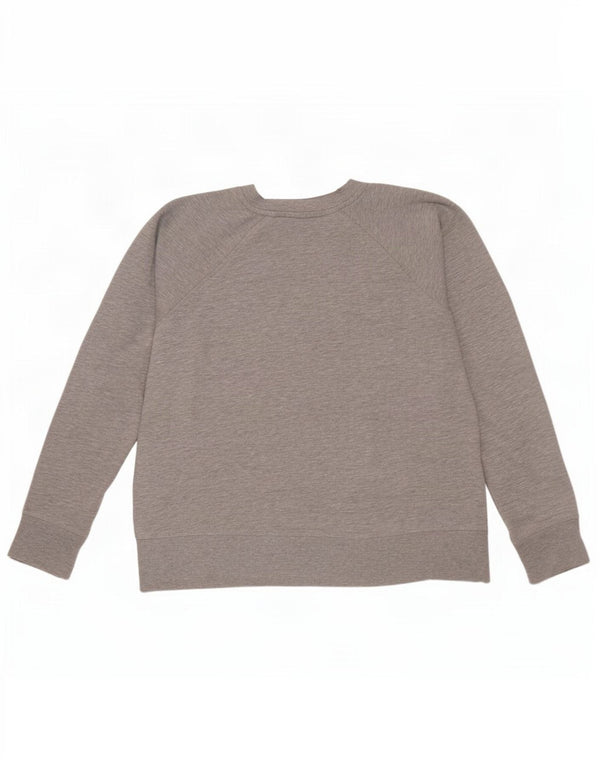 Felpa grafica da donna Dkny Jumper UK 14 Cotone grigio medio