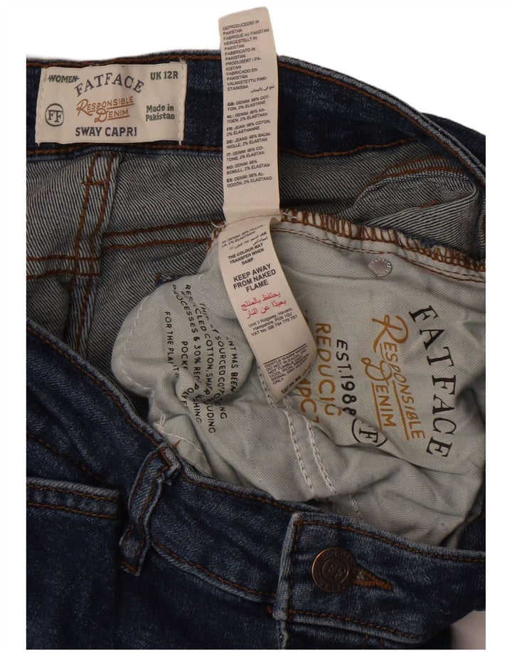 Jeans Capri Sway da donna Fat Face UK 12 Medio W30 L20 Cotone blu
