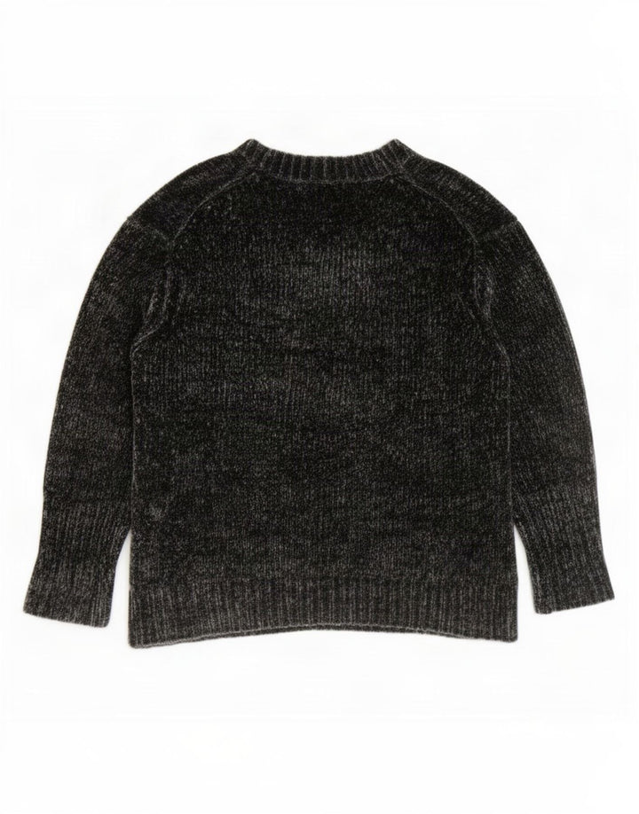 Maglione Zara da donna oversize con scollo a V e maniche a 3/4 UK 14 Grigio medio
