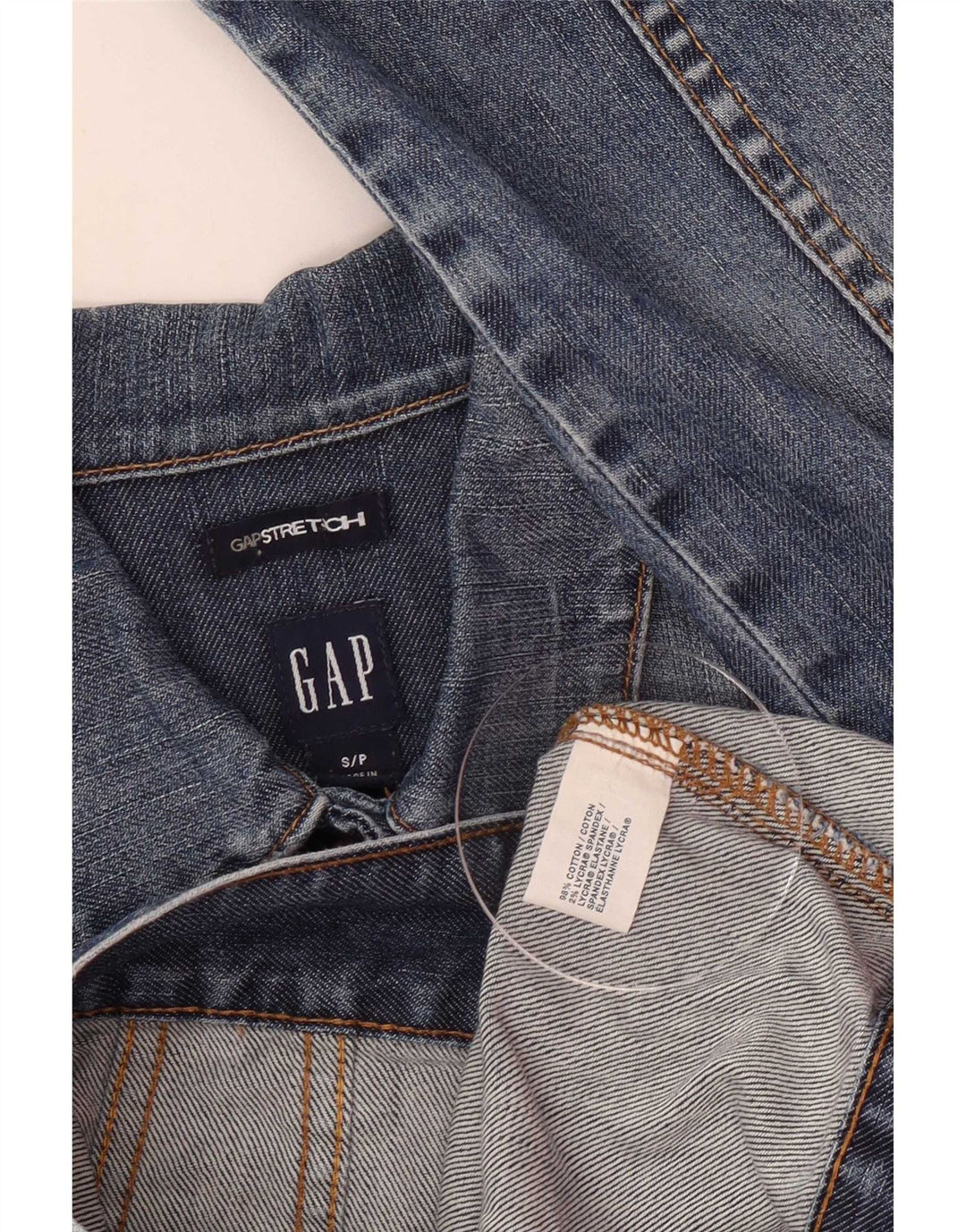Giacca in denim Petite da donna Gap UK 10 piccola in cotone blu