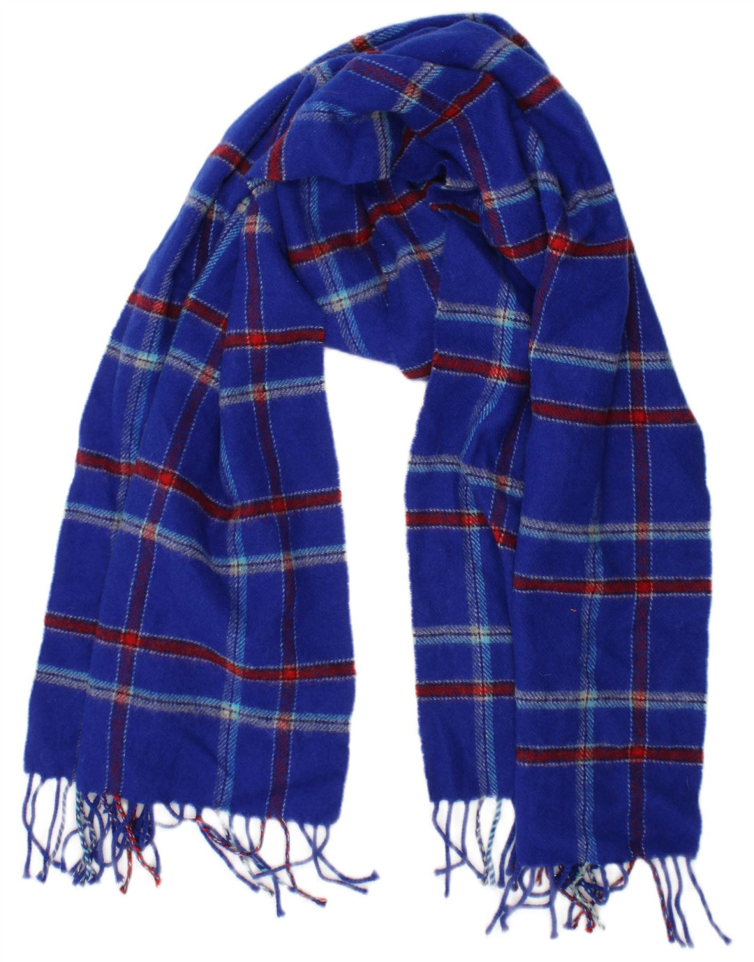 Sciarpa lavorata a maglia da uomo Jack Wills, taglia unica, classica scozzese blu