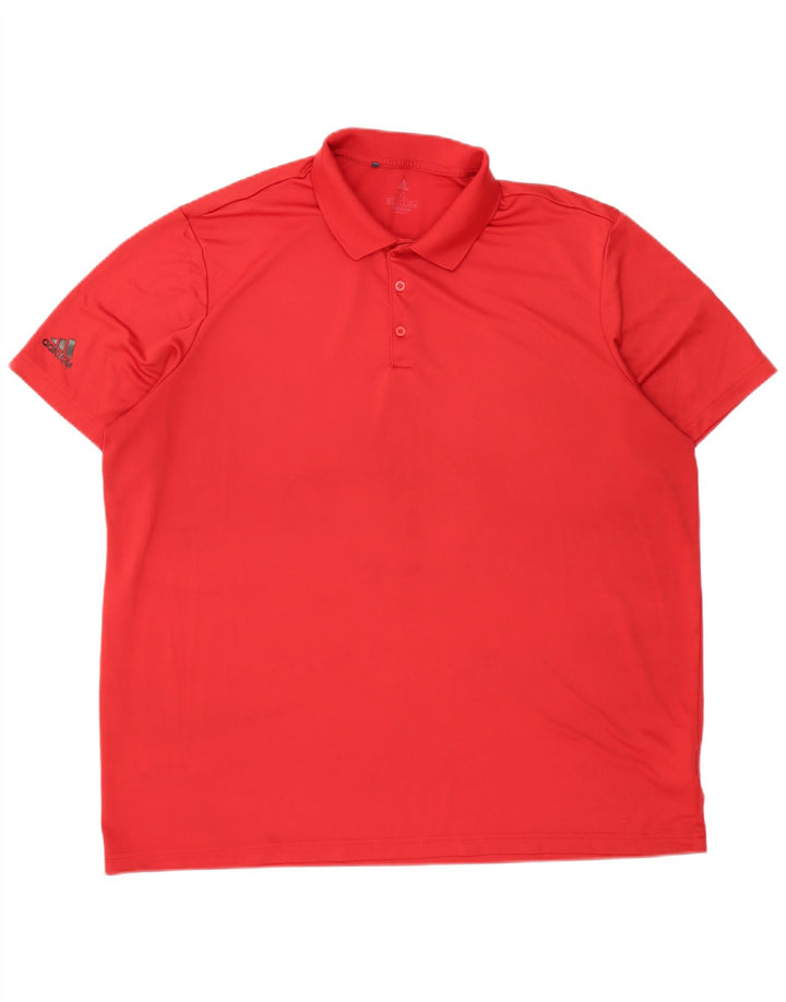Polo ADIDAS da uomo 2XL rossa in poliestere