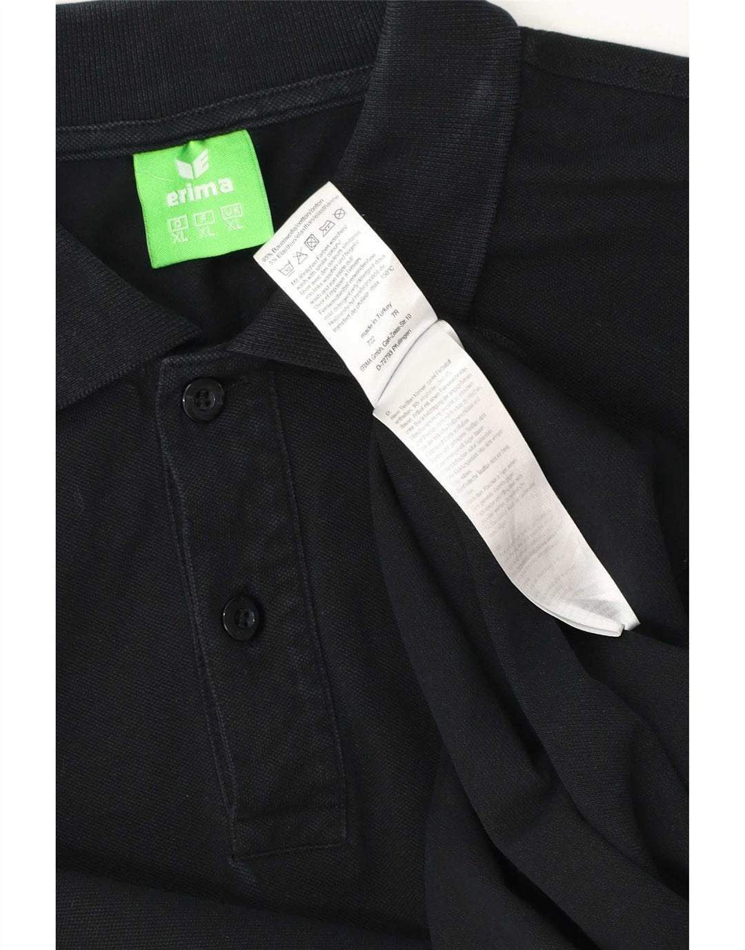 Polo da uomo Erima XL in cotone nero