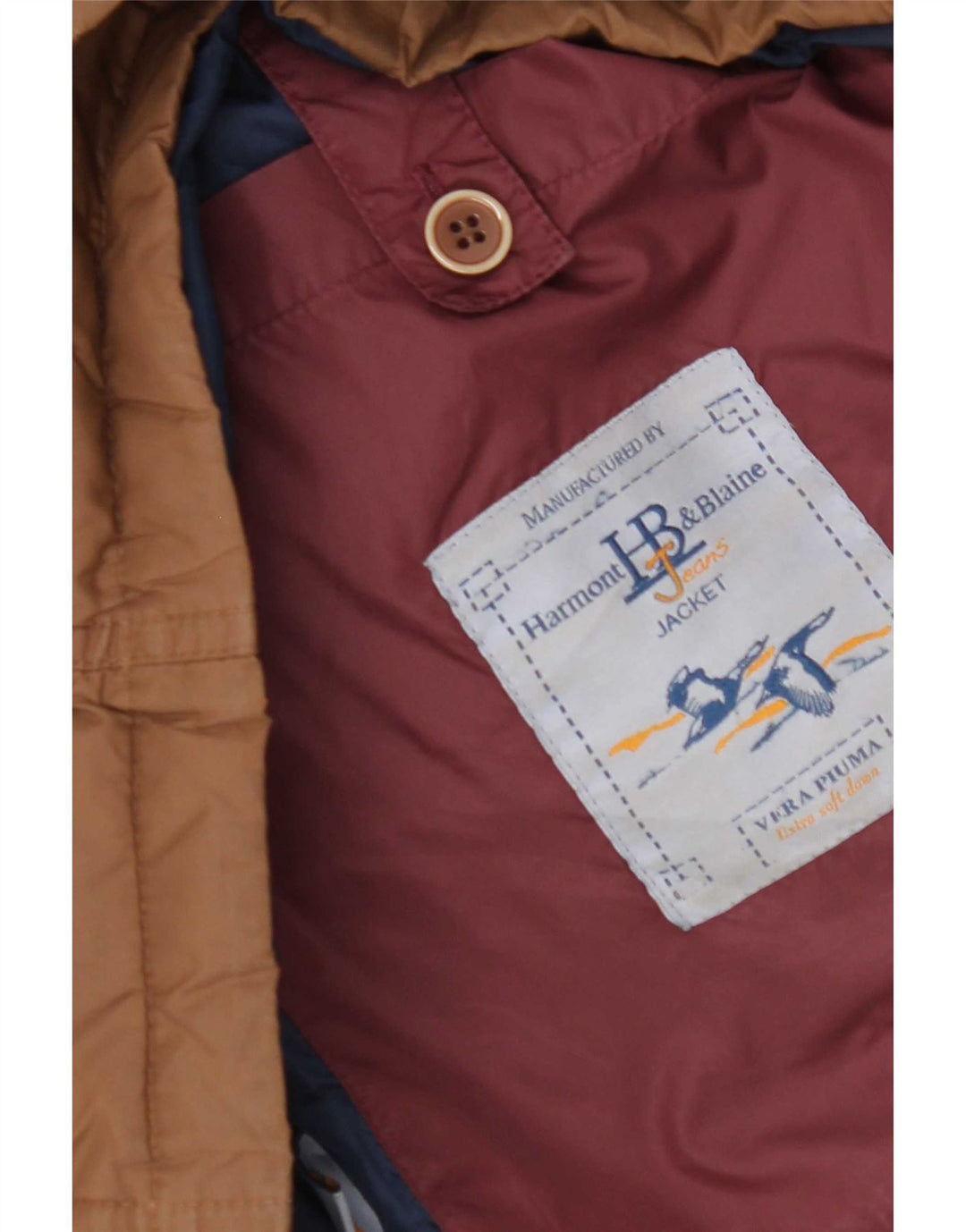 Giacca imbottita con cappuccio da uomo Harmont & Blaine UK 38 Marrone medio