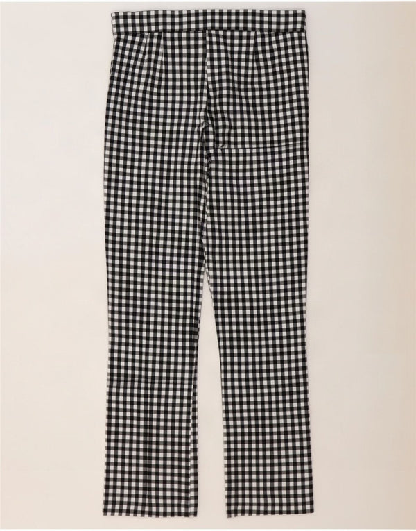 Pantaloni casual Bootcut da donna Zara grandi W30 L27 a quadretti neri