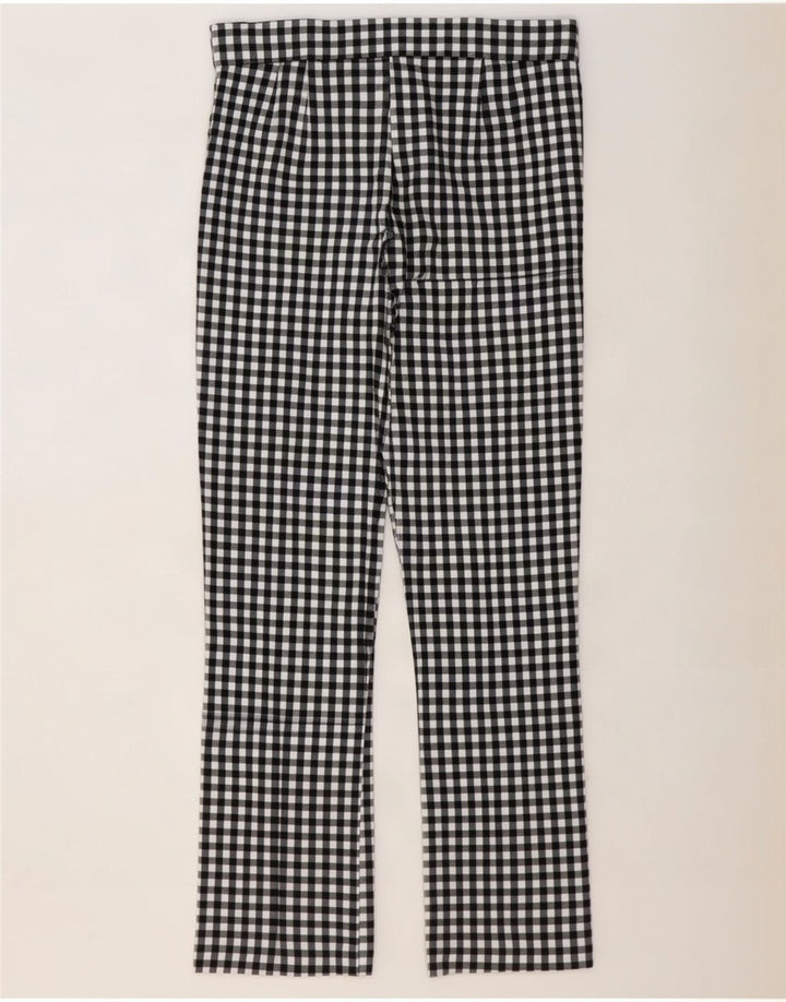 Pantaloni casual Bootcut da donna Zara grandi W30 L27 a quadretti neri