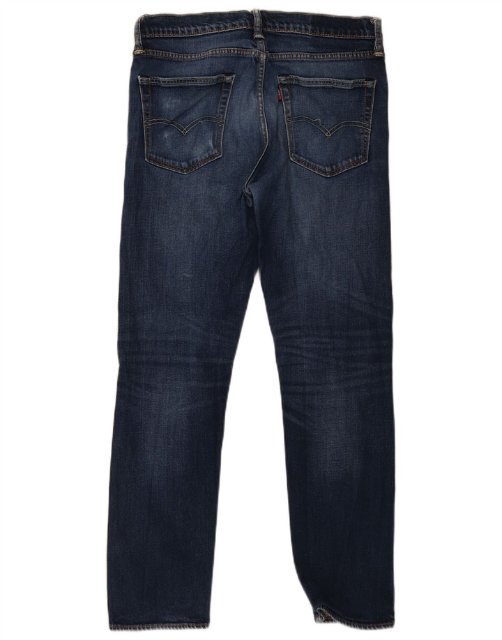 Jeans dritti effetto invecchiato da donna Levi's W33 L32 cotone blu