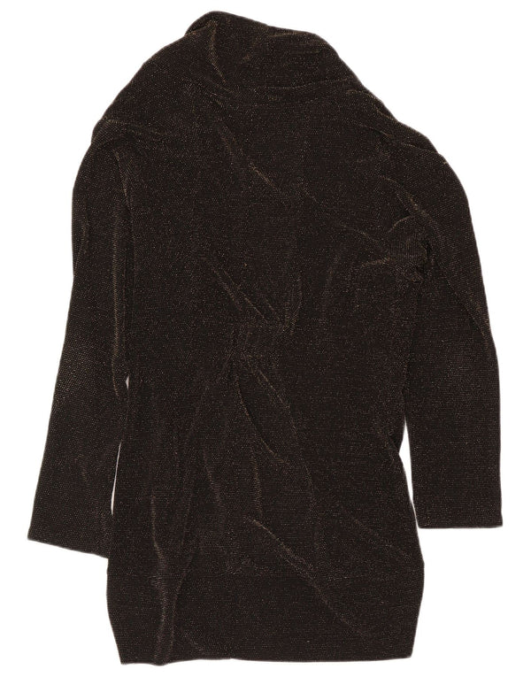 Cardigan aperto da donna Gerard con linea lunga, UK 16, nylon grande nero screziato