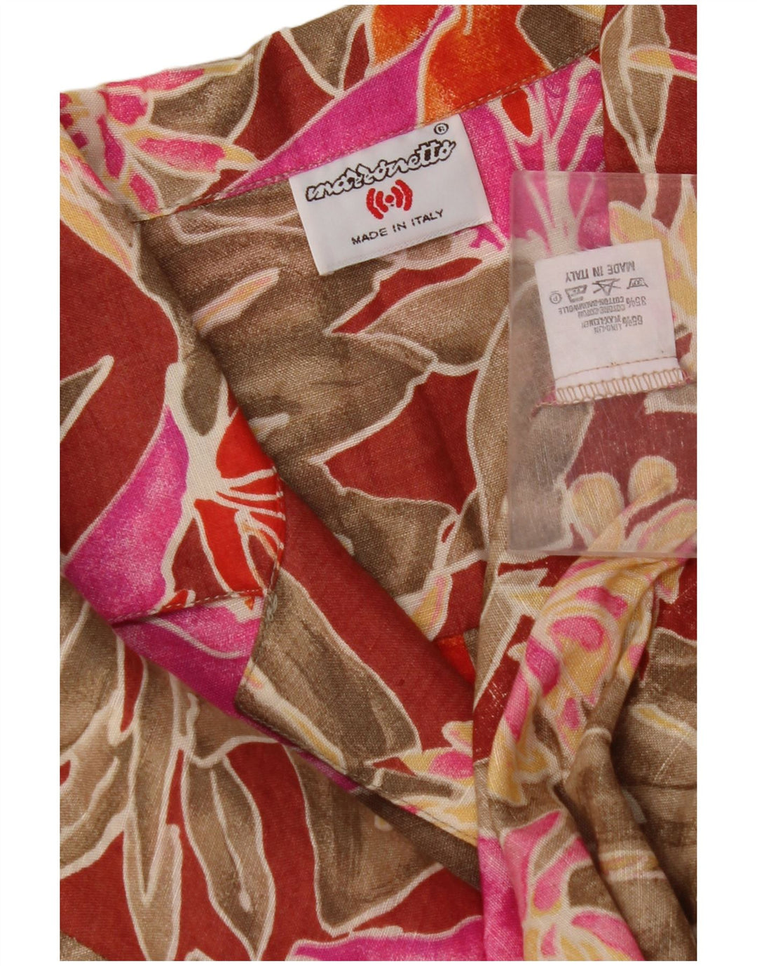 Maglia Donna Manica Corta MAZZONETTO IT 46 Grande Floreale Multicolore