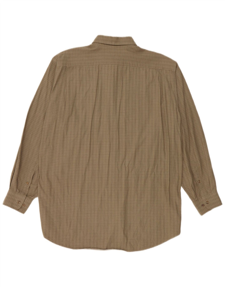 Camicia da uomo Lacoste taglia 40 cotone a quadri beige medio