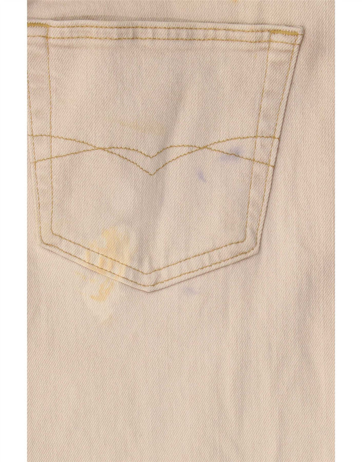 Jeans dritti da uomo Marks & Spencer W36 L33 cotone beige