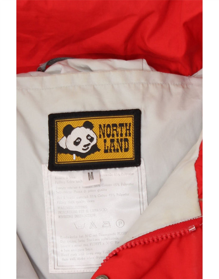 Giacca imbottita con cappuccio da uomo North Land UK 38 Cotone rosso medio