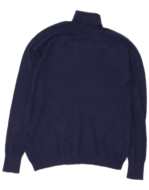 Maglione Zara da uomo con collo alto e maglione grande in viscosa blu navy