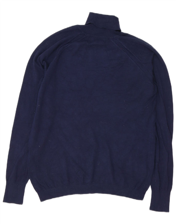 Maglione Zara da uomo con collo alto e maglione grande in viscosa blu navy