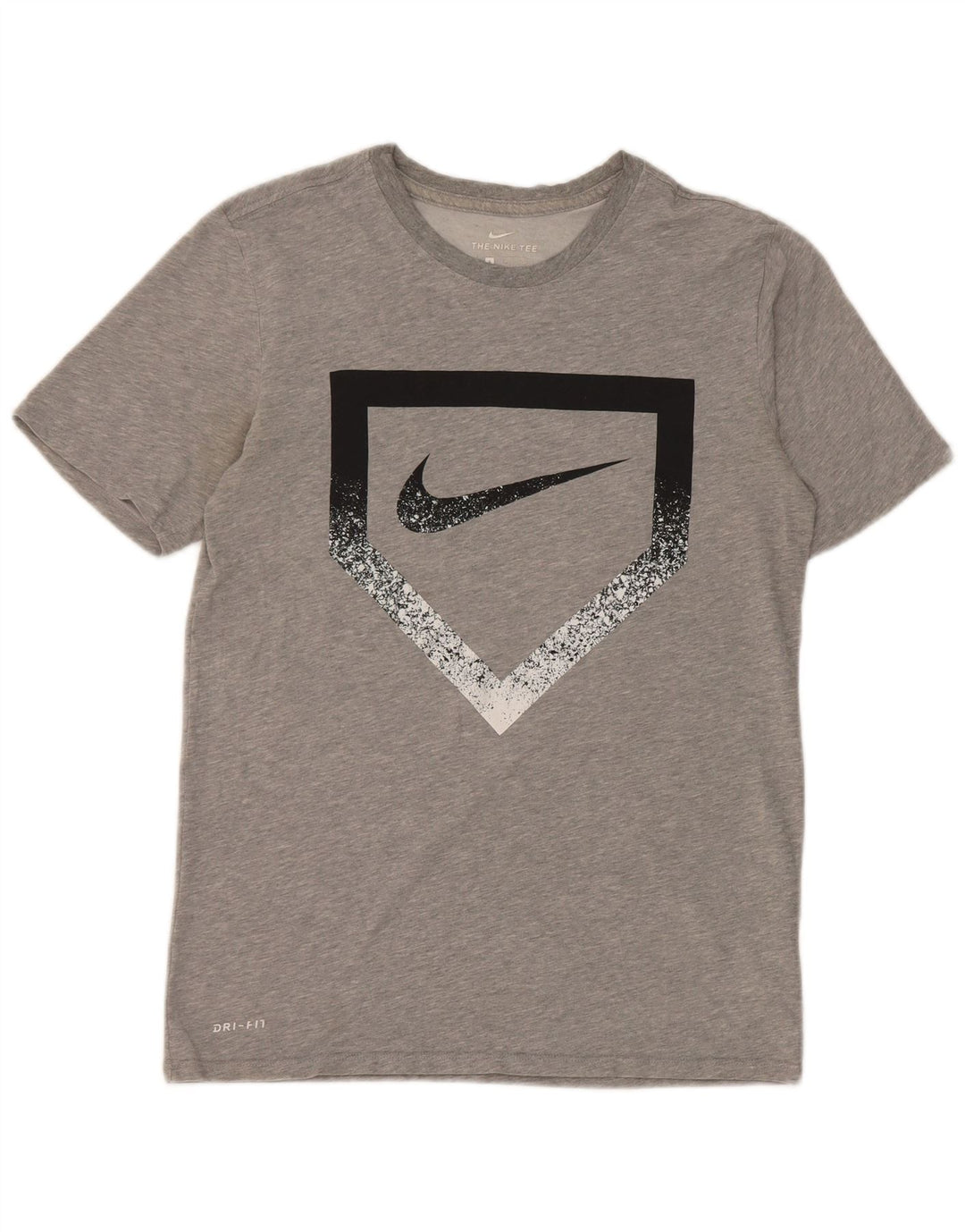 T-shirt grafica Nike Dri Fit da uomo, piccola, in cotone grigio