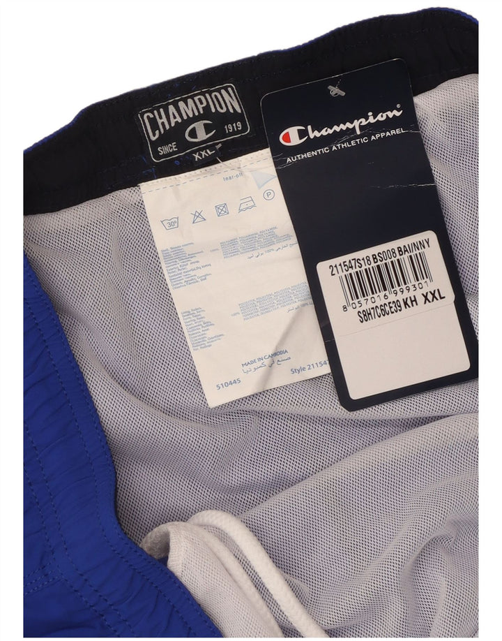 Pantaloncini da bagno grafici da uomo CHAMPION 2XL poliestere blu