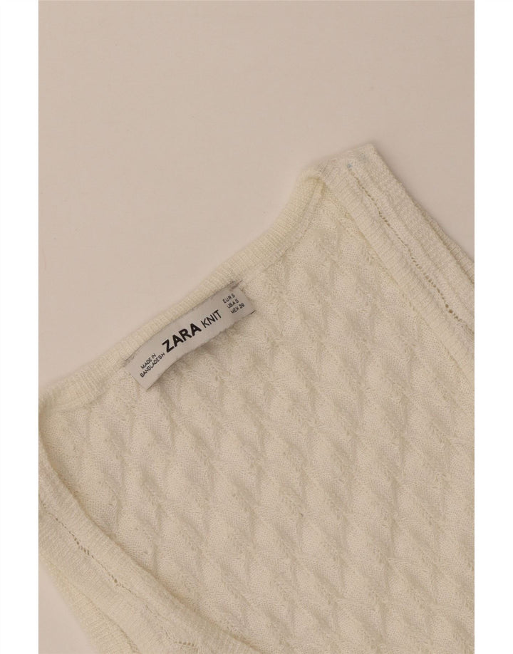 Canotta Donna Zara UK 8 Small Beige