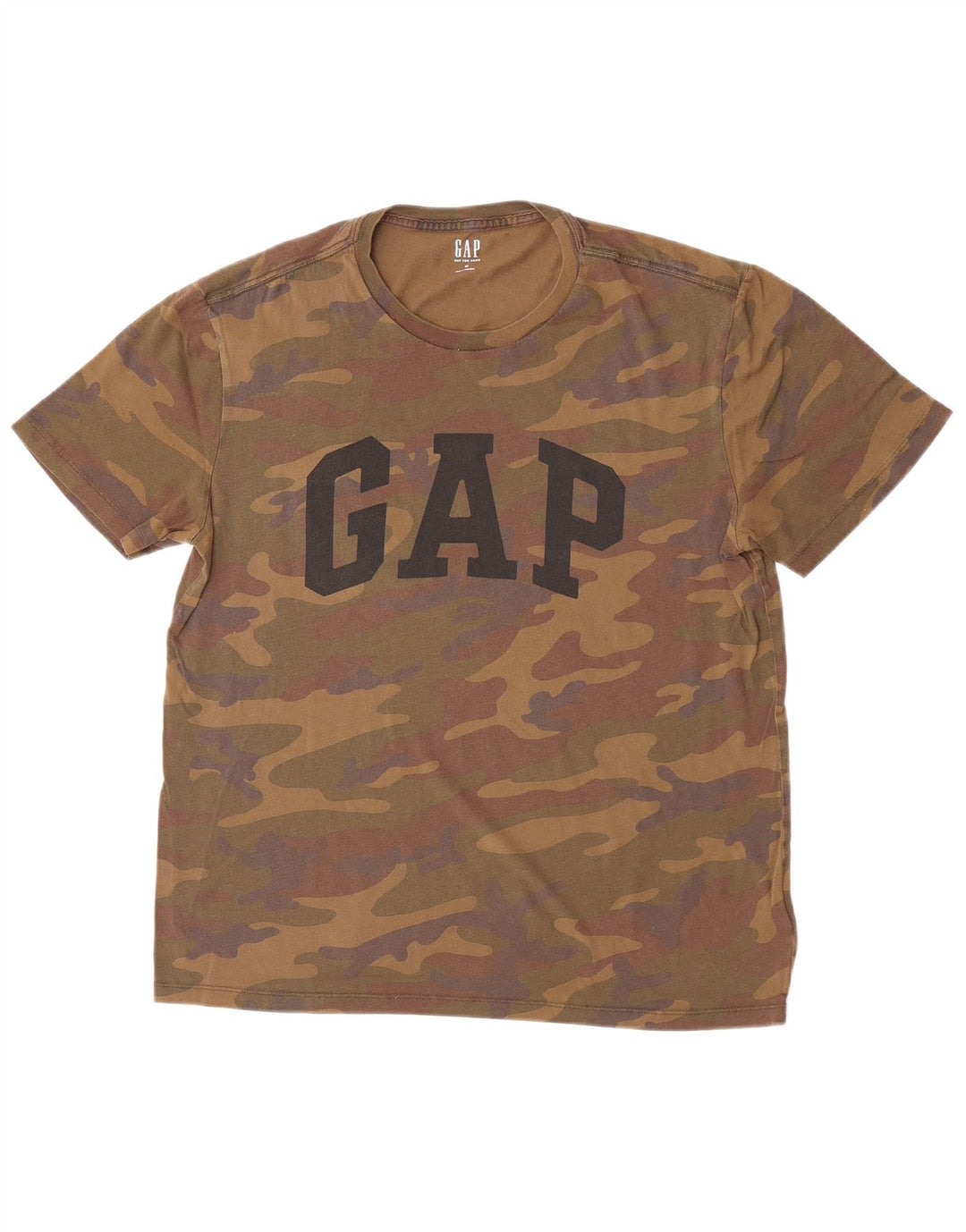 Gap T-shirt grafica da uomo Top in cotone mimetico marrone medio
