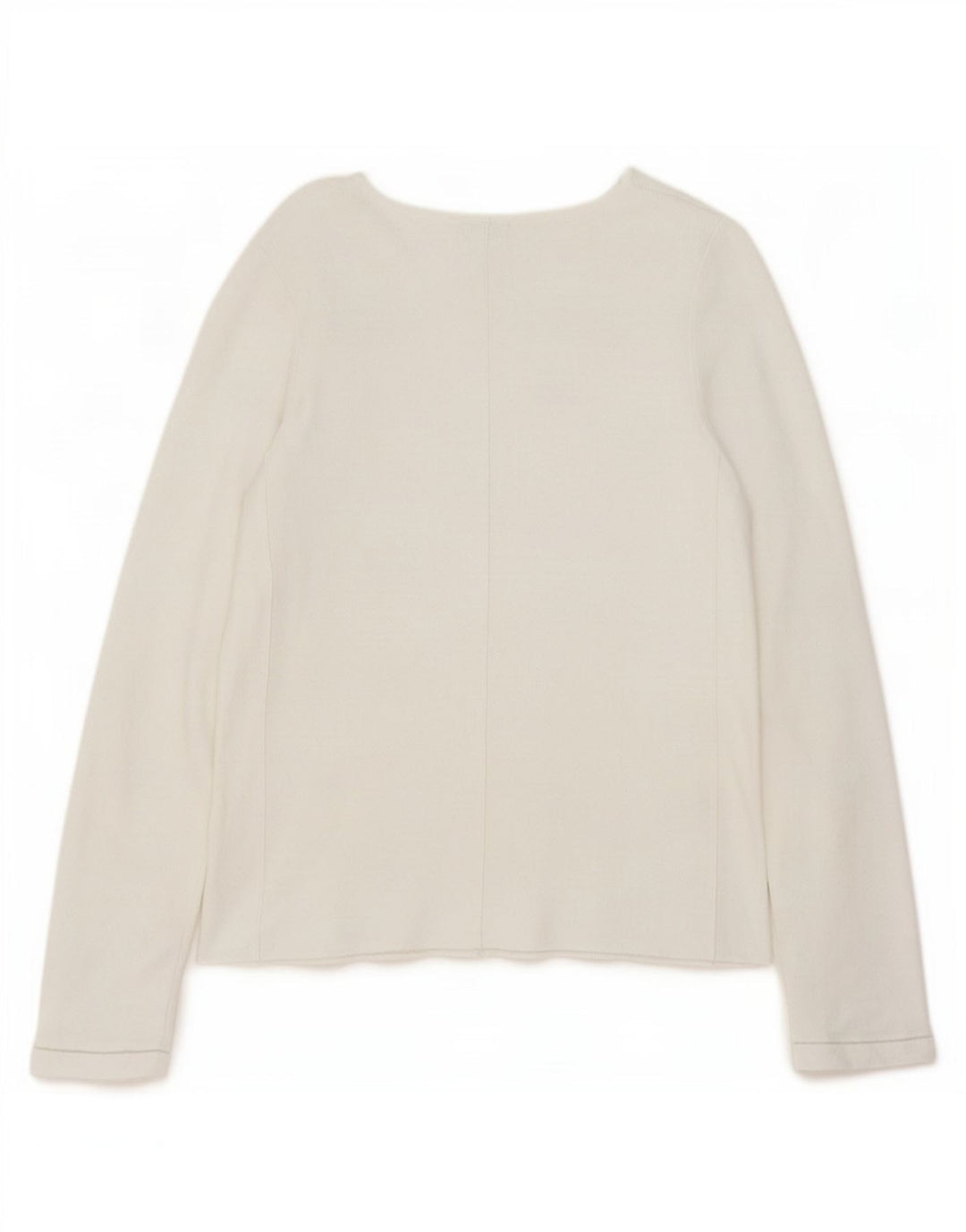 Jigsaw Top da donna a maniche lunghe UK 10 Small Bianco